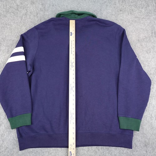 Polo Ralph Lauren Sweater Mens XXL Navy Green Cardigan Jacket Varsity Pony Shawl - 第 10/13 張圖片