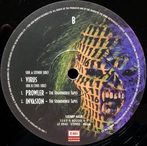Iron Maiden / Virus 1996 UK EMI United Kingdom 12EMP 443A Poster