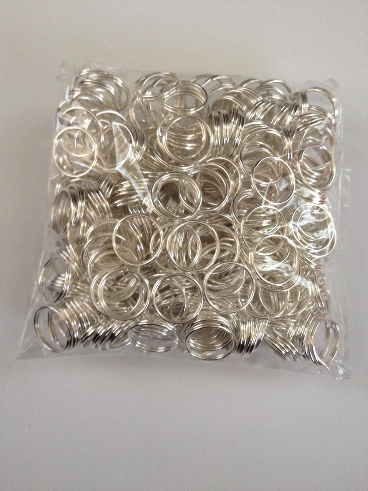 300pcs Silver Split Open Double Loop Jump Rings 11mm Crystal Beads ...