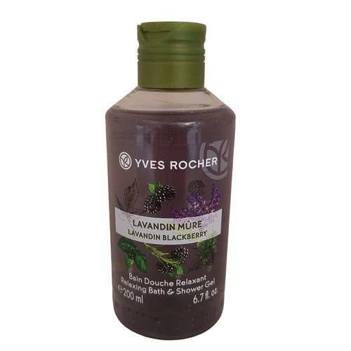 Yves Rocher Lavandin Blackberry Relaxing Bath & Shower Gel Body Wash 6.7 fl oz