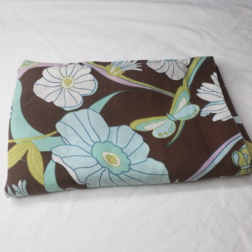 Vintage Springs Standard Pillow Sham Butterflies Floral Brown Blue Purple - Picture 10 of 12