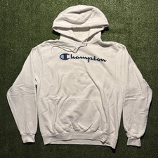 Vintage Champion Reverse Weave Script Logo Hoodie Size Large