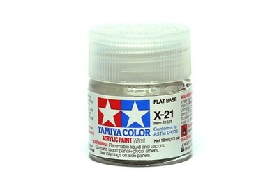 TAMIYA Model Color Acrylic Paint X-21 Flat Base Net 10ml 81521