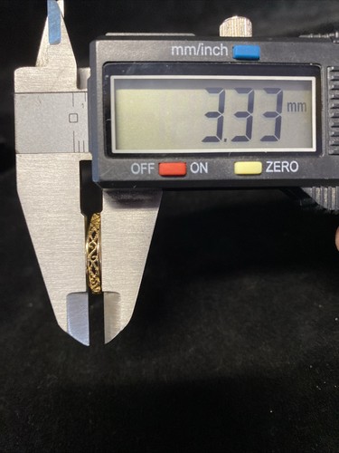 18 Karat Ring Gelbgold Band AU durchbohrt zarte Schnörkelranke 1,55 g Größe 7 GB1 - Bild 7 von 8