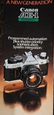 Vintage Canon AE-1 Program 35mm SLR Film Camera Brochure   Original 1980s