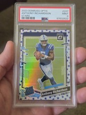 2023 Donruss Optic Rated Rookie Anthony Richardson #247 Stars Prizm (RC) PSA 9