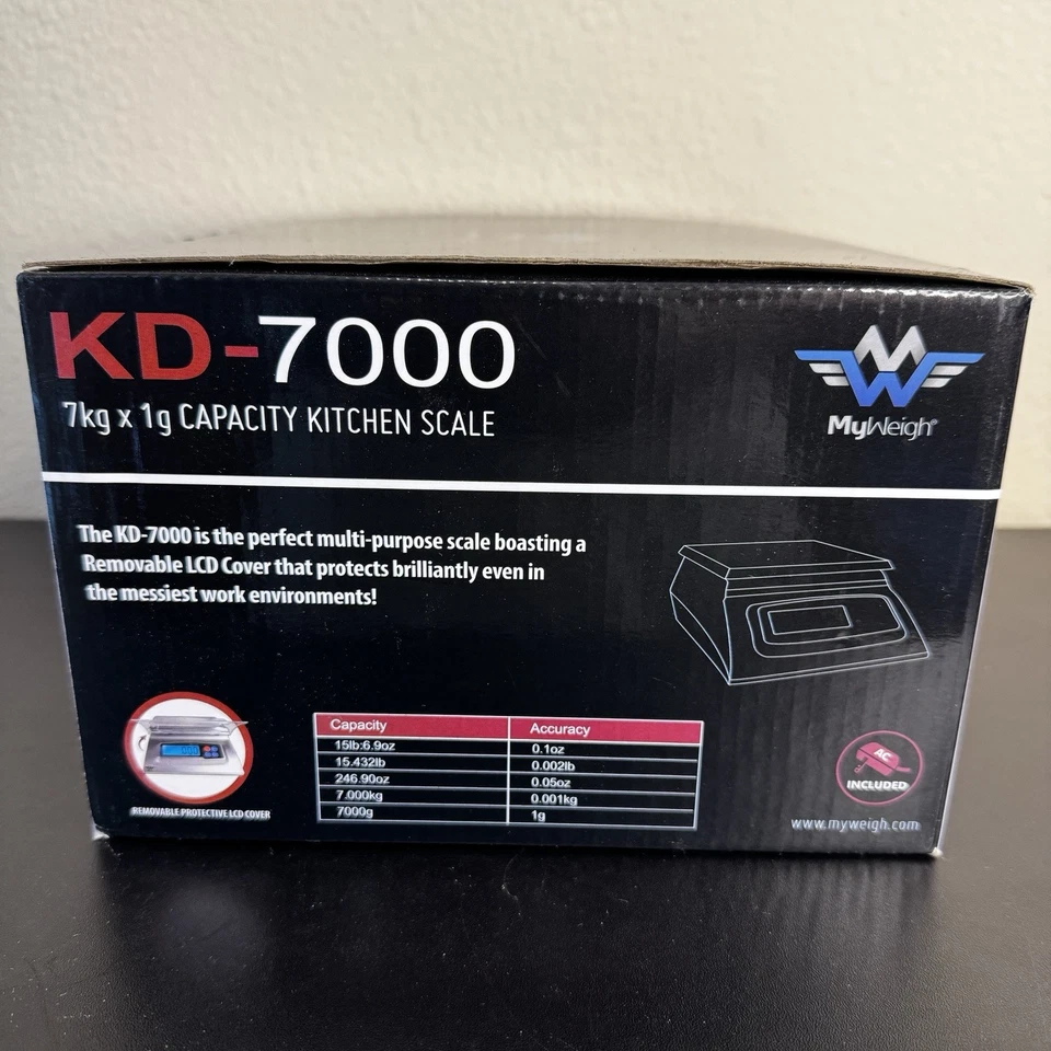 *NUEVO* Báscula digital multiusos para alimentos My Weigh KD-7000 acero inoxidable plateado  Foto 2 de 4