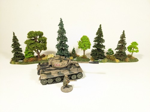 LARGE 28mm 32mm HO 2pc 15.5" TREELINE w 10 Trees Foliage Scenery Scatter #438 - Picture 2 of 18
