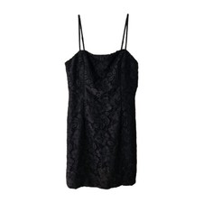Lilly Pulitzer Gold Label Black Lace Strappy Dress Y2K Vamp Coquette Prom Sz 6