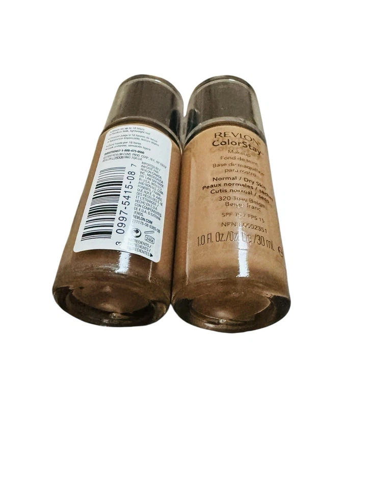 2x Revlon True Beige Normal DryColorStay Foundation SPF 15 320 30ml Lightweight - Image 4 of 4
