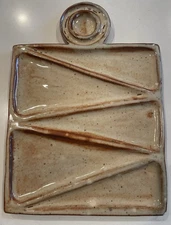 Raw Edge Paint Palette Tray, Glossy White Ceramic Stoneware Art, Handmade