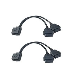 OBD2 Right Angle Splitter Y Cable Male Splitter to 2 Female Y Cable 2 Pieces