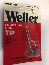 8125N WELLER SOLDERING GUN TIP WITH FASTENING NUTS FOR 8100 8200 D440 NOS
