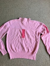 Vintage 80 s Obermeyer Pink Sweater Retro Ski Sweater Large wool