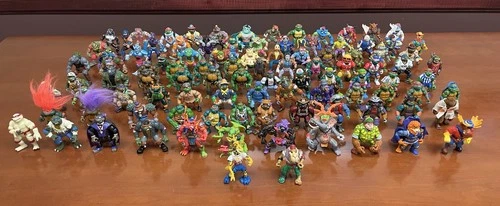 Vintage Playmates Teenage Mutant Ninja Turtles Huge Lot Of 100 Figures Some Rare