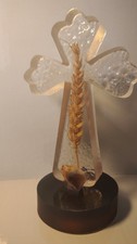 Unique Epoxy Resin Cross with Real Wheat Inside