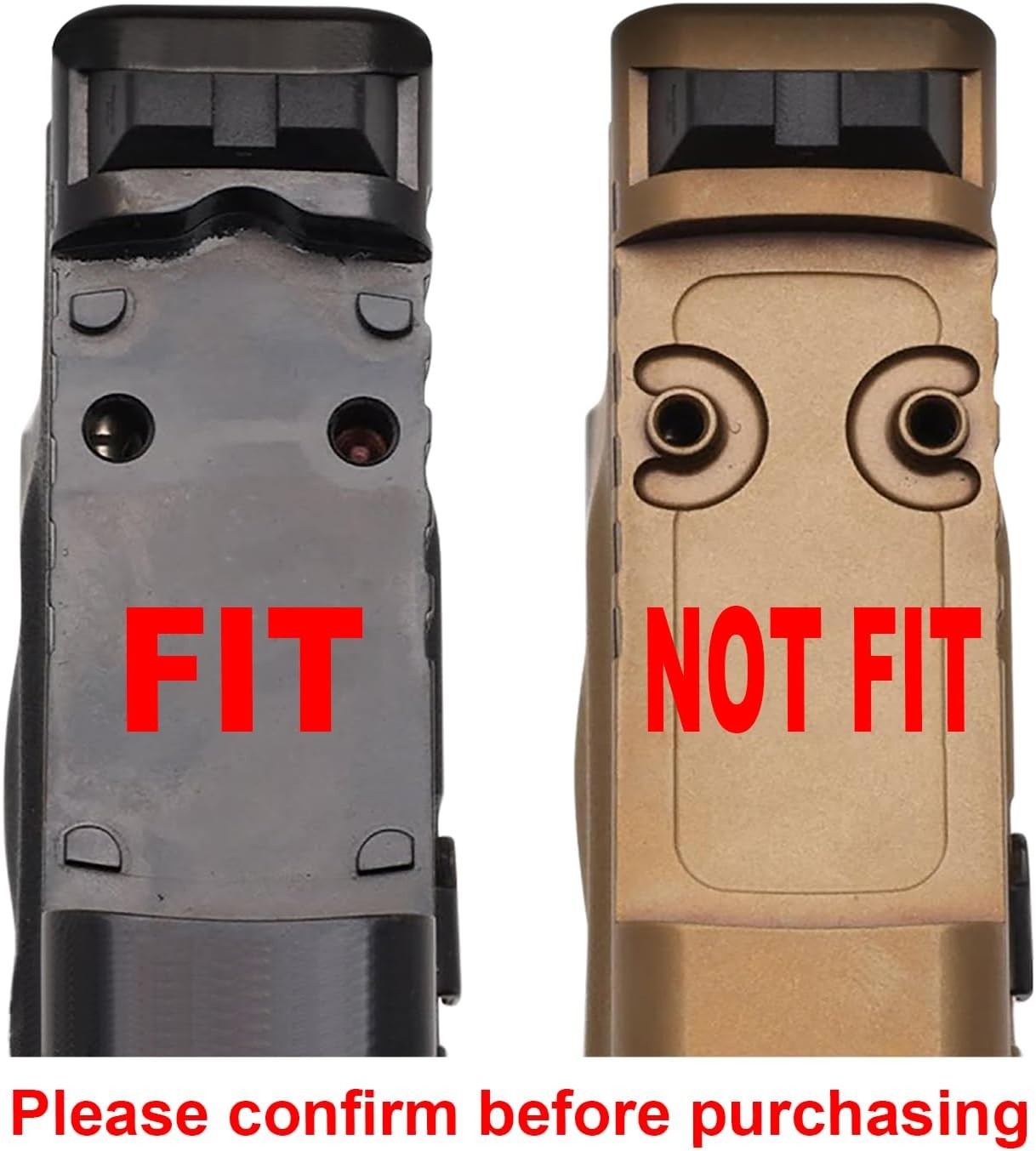 Adapter Plate for Glock 43X/48 MOS Hellcat OSP with M4 Thread Holes and Holosun