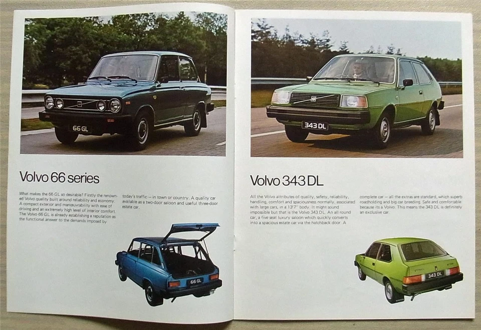 VOLVO 66 343 244 245 264 265 Sales Brochure For 1978 #RSP/PV 5336-78/2 - Image 2 of 4