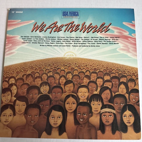 We Are The World  (Michael Jackson} USA for Africa (Vinyl LP SINGLE, 1985)  M/M