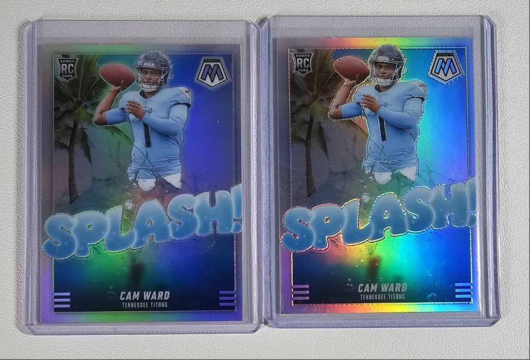 [2] CAM WARD 2025 MOSAIC ROOKIE SPLASH! SILVER PRIZM TITANS RC Q4856