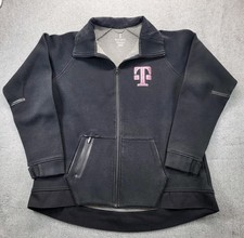 T-Mobile Jacket Women XL Full Zip Black Logo Polyester Zip Phone Pocket Employee