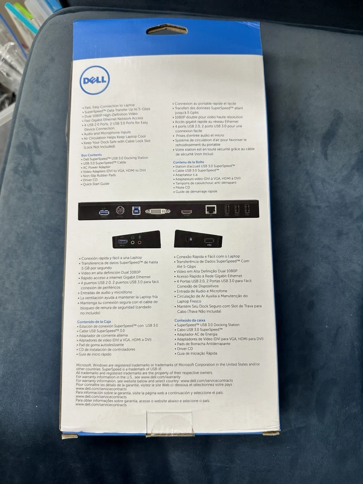 Estação de acoplamento Dell D3000 SuperSpeed USB 3.0 com DisplayLink -J22N2 - Imagem 2 de 2