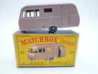 VINTAGE MATCHBOX LESNEY No.23c BLUEBIRD DAUPHINE CARAVAN IN ORIGINAL BOX 1960