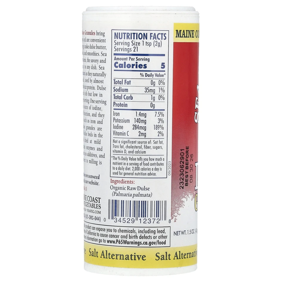 Organic, Sea Seasonings, Dulse Granules, 1.5 oz (43 g) - Image 2 of 2