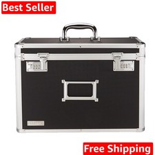 File Organizer Storage Box - 14 x 7.25 x 12 Inch Legal Size, Portable Locking...