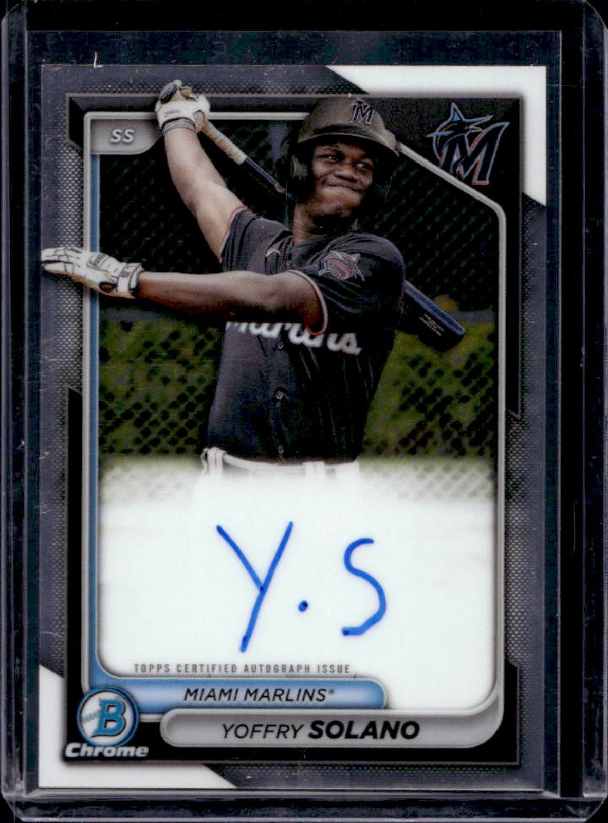 2024 Bowman Chrome Yoffry Solano Prospect Auto #CPA-YS Marlins