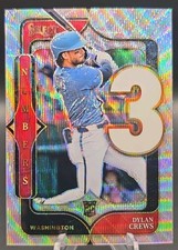 💥2025 Panini Select Dylan Crews RC Numbers Silver Wave Prizm /199 #6💥