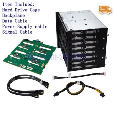 8-Bay 2.5'' NVMe U.2 HDD Cage Cable Backplane Upgrade Kit for Dell T640 US STOCK