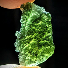 MOLDAVITE Tektite Genuine Crystal Synergy 12 Certified Authentic AMAZING TEXTURE
