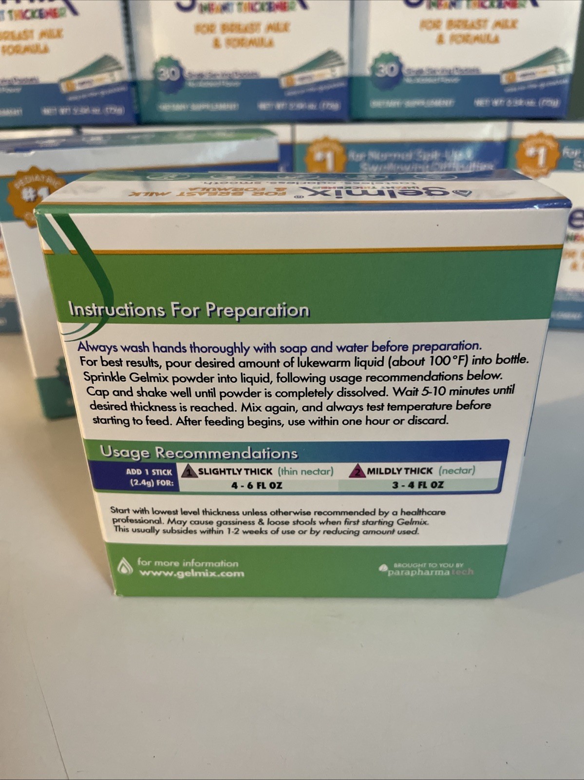 (9) Gelmix Infant Thickener Box of 30 Sticks Exp 08/26-12/26 - Free Shipping