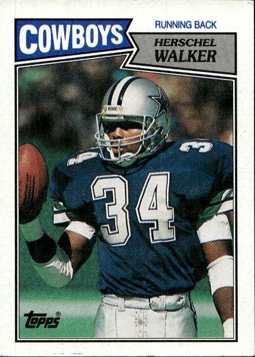 1987 Topps Football SET BREAK #264 Herschel Walker RC UER NMMT