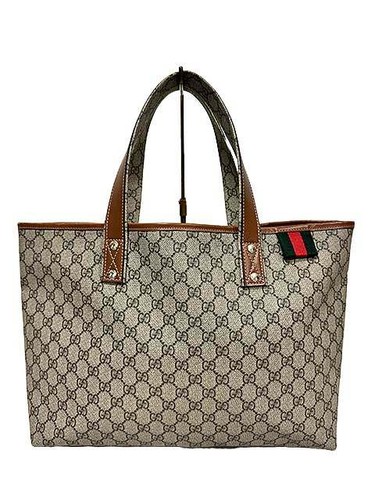 Used Defective Gucci Bag Tote Gg Plus Pvc 211134 493075 Ladies