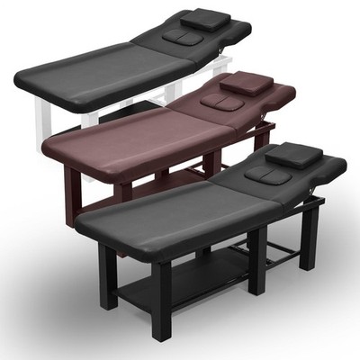 551-970 lbs Stationary Massage Table Adjustable Backrest Facial Bed Headrest
