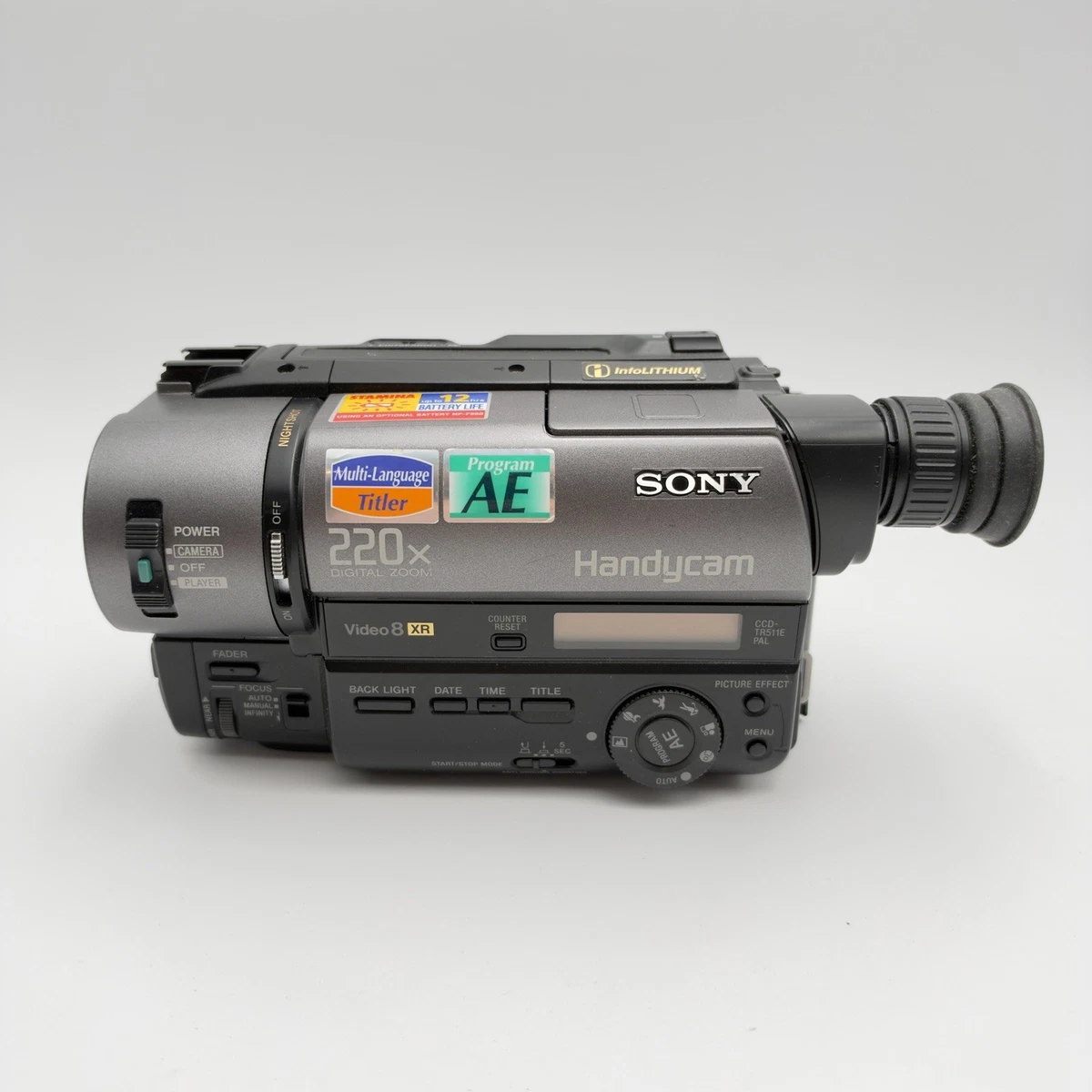Cámara de video Camescope Sony Handycam CCD-TR511E PAL 8mm Video8 XR Hi8 - Probada