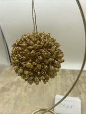 Lovely Large Gold Glittery 3  Ball Ornament