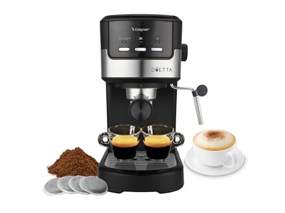 BEPER P101CAF100 Macchina caffè espresso Duetta, 1100W, Adatto a cialde e caff