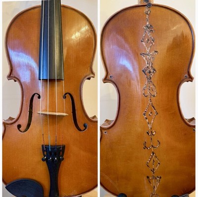 Schöne und ausgefallene dekorative 15'' 4/4 Bratsche mit Koffer 
