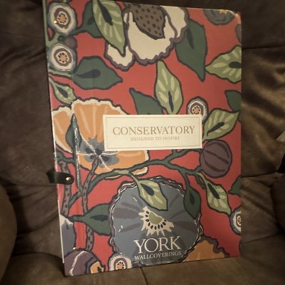 York Conservatory Multicolor Wallpaper Sample Book Floral Botanical Designs