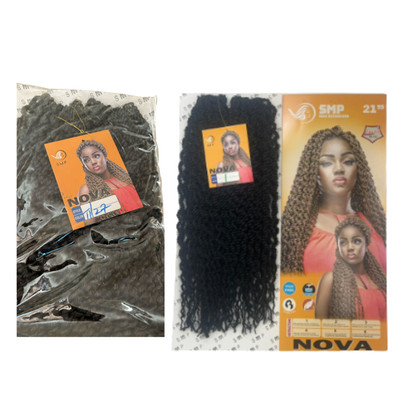 SMP NOVA 21'' Häkel Zopf Haarverlängerung Kinky Twist (Farbe 1, 11/27 & 350)