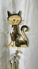 ADORABLE CAT KITTEN FELINE WIND CHIME 30"  Patio Balcany Indoor Window