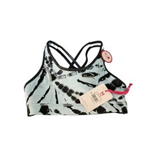 Justice Dance Gym Girls Sports Bra M 10 Colorful Reversible Tie-Dye Sparkle
