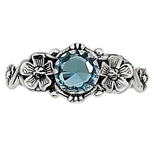 London Blue Topaz 925 Sterling Silver Ring s.8 Jewelry R-1292
