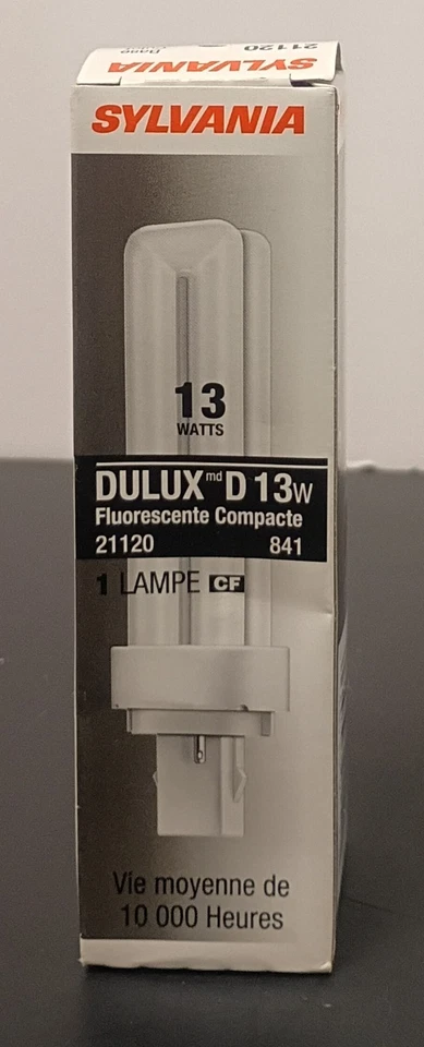 14pc Lot Sylvania 13 Watt Dulux 21120 Fluorescent Bulbs Compact New In Box - Image 2 of 4