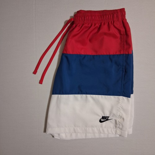 Red White and Blue Nike Club Woven Flow Shorts / Woven Nike Shorts Mens Medium  - Picture 3 of 7