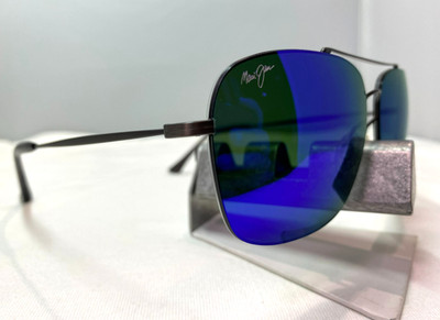 MAUI JIM LAVA TUBE MJ 786-02S GUNMETAL BLUE HAWAII POLARIZED SUNGLASSES NEW