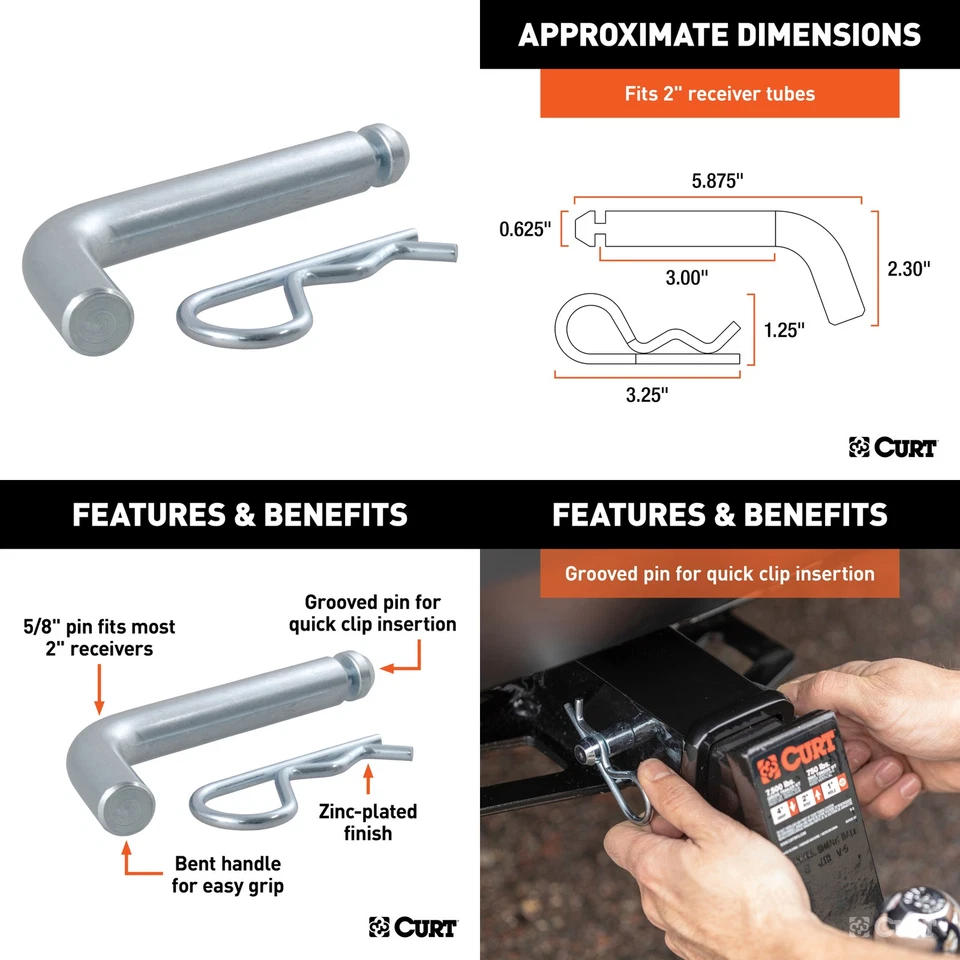 CURT Trailer Hitch Class 3 Multi-Ball Mount Tow Kit for 2010-2016 Cadillac SRX Foto 4 de 4